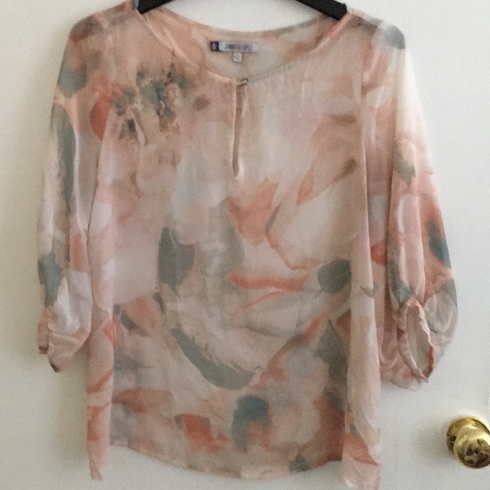 Sheer Floral blouse by JLo